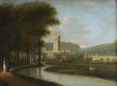 Magdalen Tower from Meadows, 1778-79 by L. and Ramsay Duke